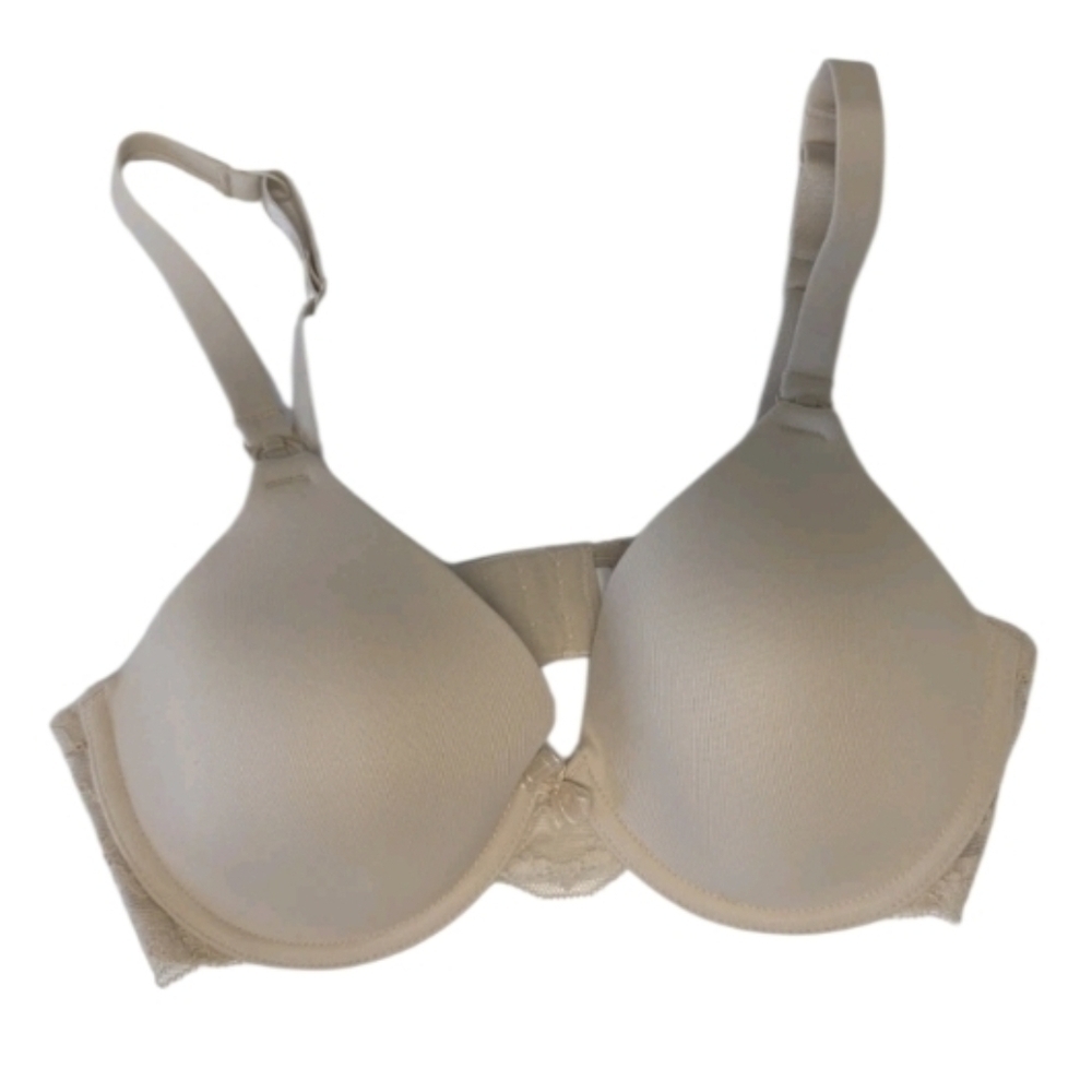 Gratlin Underwire Nursing Bra Size 34B Thin Cup Lace Detail Underwire Low Cut
